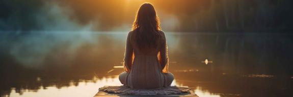 Woman in perfect peace