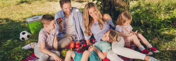 Happy and vital family